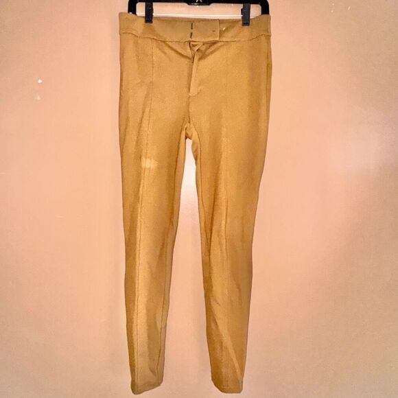 Anthropologie The Essential Slim Women's Brown Suede Pants Size 4 - Picture 4 of 8